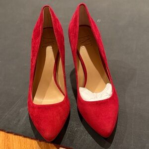 INC International Concepts Red Suede Heels